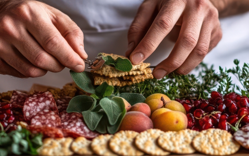 Accompagnements et assortiment sélectionné